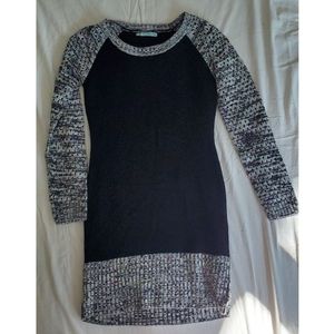 Knitted sweater mini dress